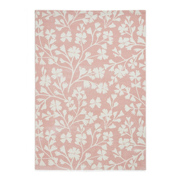 Catherine Lansfield Grace Floral Modern Durable Easy-Care Carved High Density Polyproplyene Rose/Cream Rug-Think Rugs-Rug Love - The Most Loved Rug Store